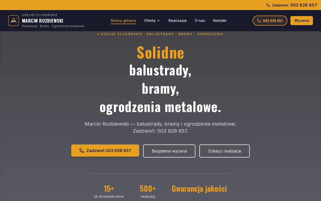 Zrzut ekranu — Balustrady i ogrodzenia metalowe