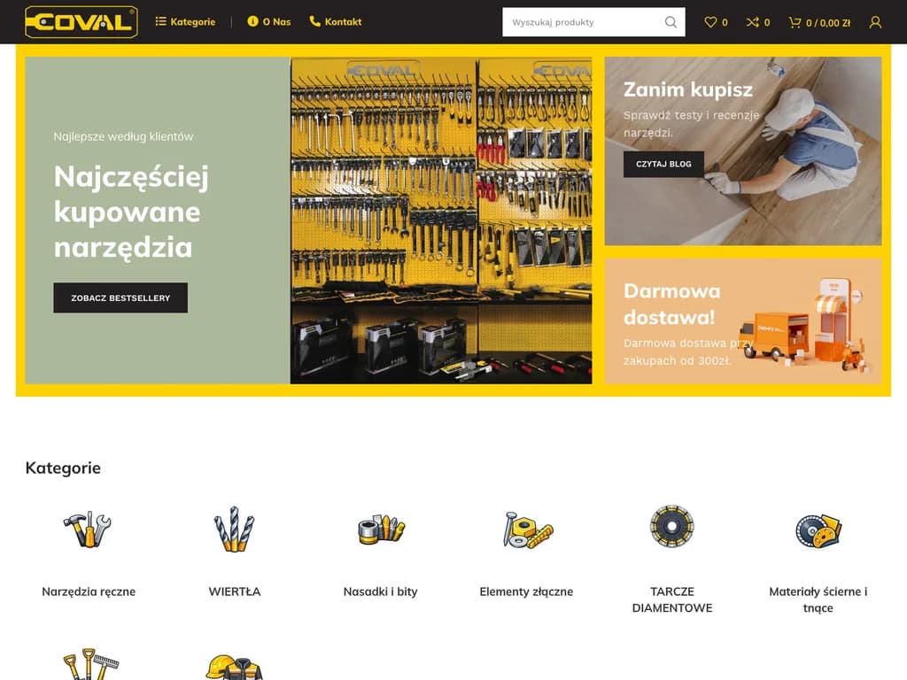 Strona Coval, rzeczywisty projekt DuoDev