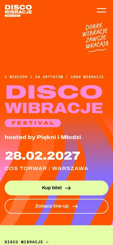 Strona Disco Wibracje na telefonie