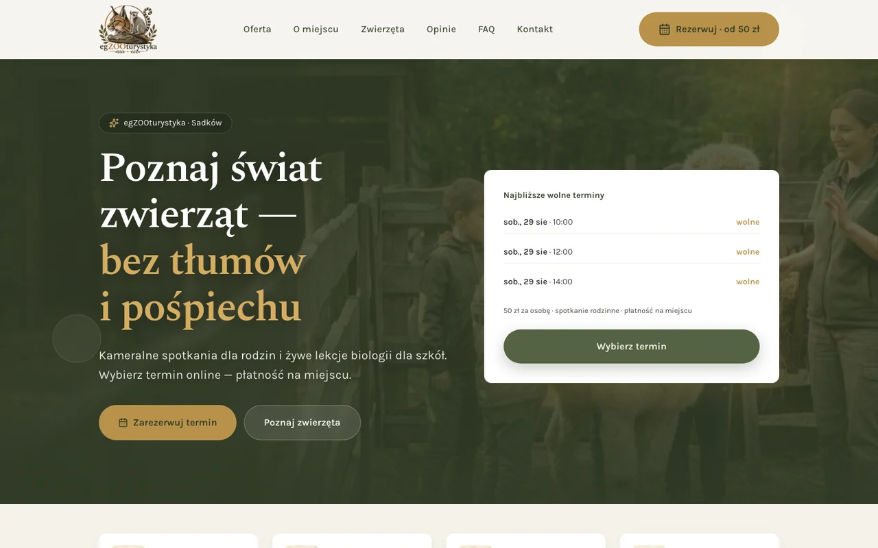 Strona Egzooturystyka na komputerze