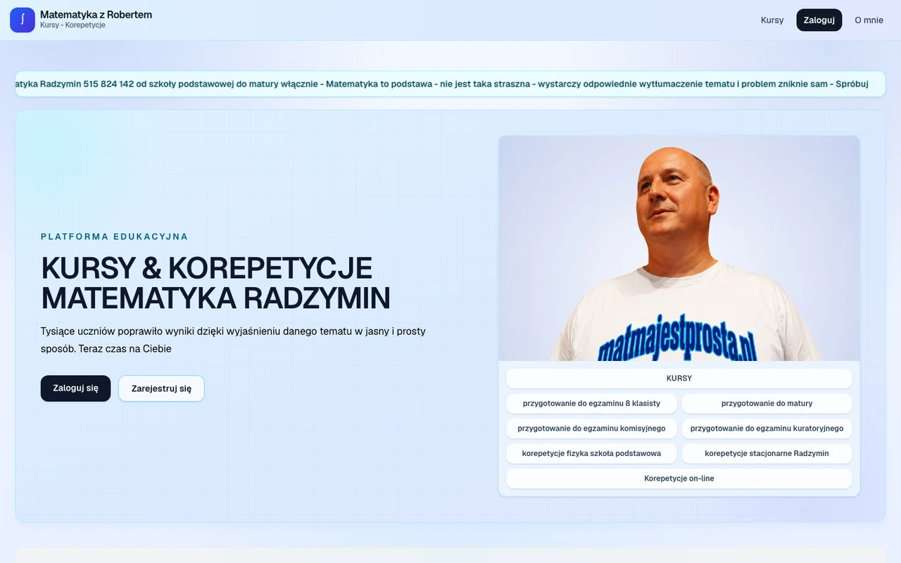 Strona Matma jest prosta na komputerze