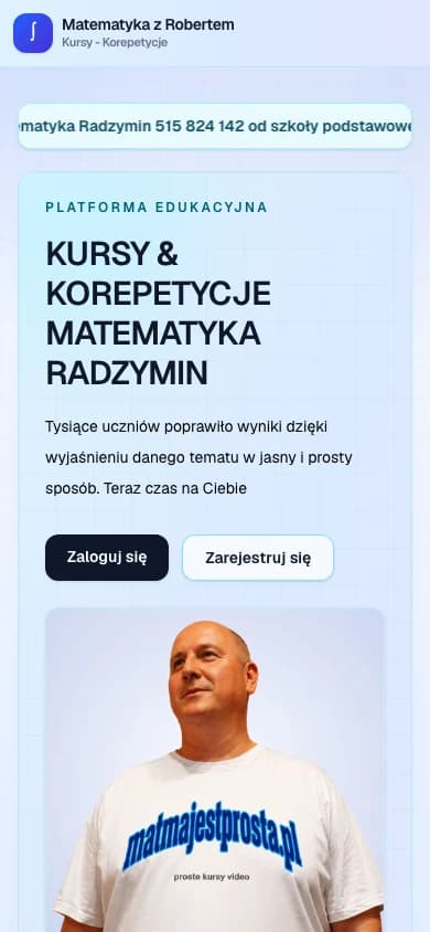 Strona Matma jest prosta na telefonie
