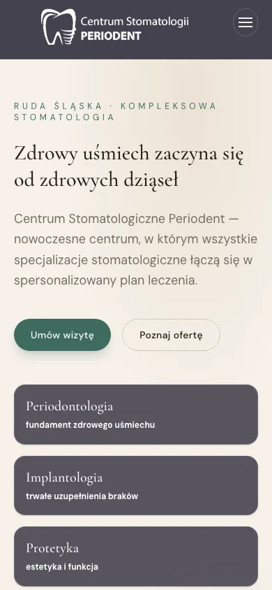 Strona Periodent na telefonie