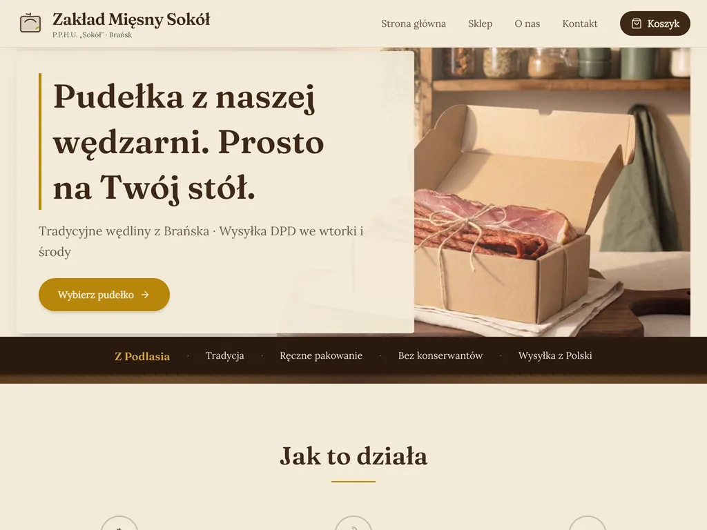Strona Sokół na komputerze