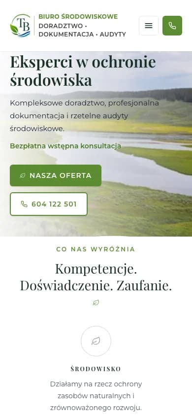 Strona TB Środowisko na telefonie
